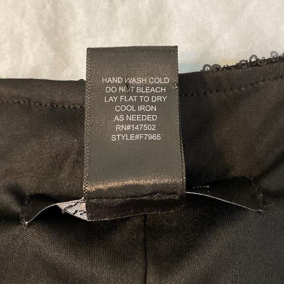 Ashley Stewart V-Neck Black Sequin Bubble Sleeve Shift Dress Size 16W - Picture 4 of 8